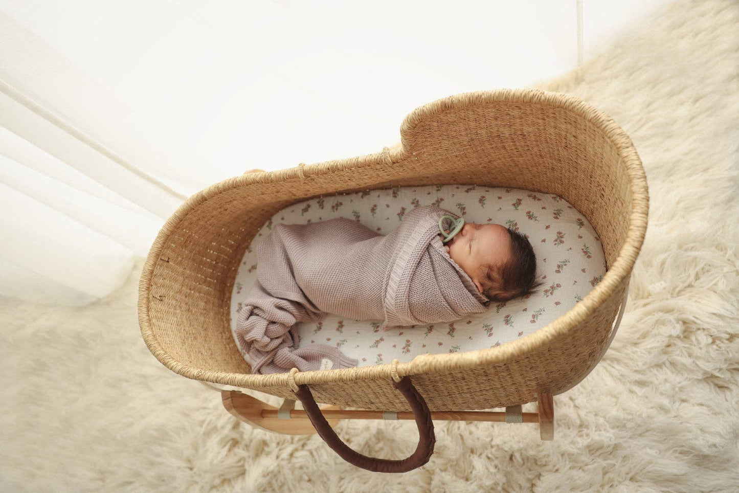100% Organic Luxury Cotton Swaddle Receiving Baby Blanket: Oatmeal