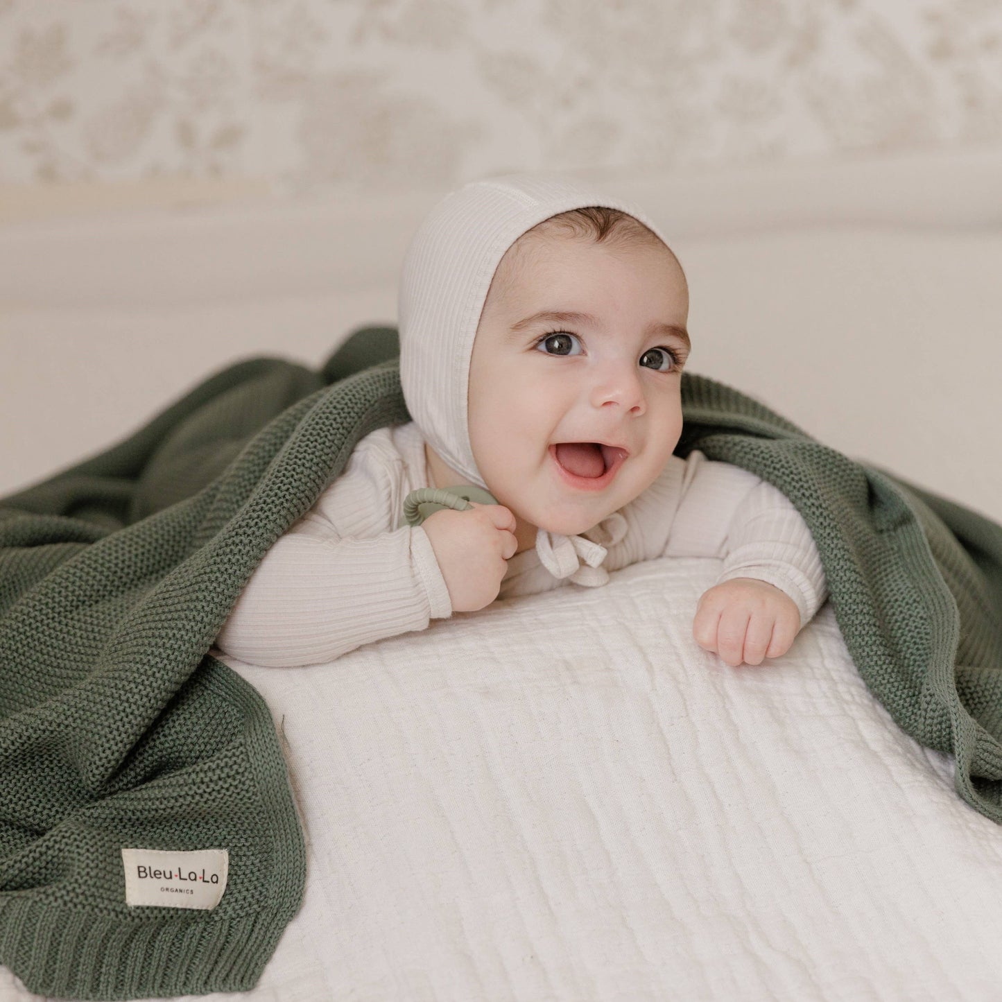 100% Organic Luxury Cotton Swaddle Receiving Baby Blanket: Oatmeal