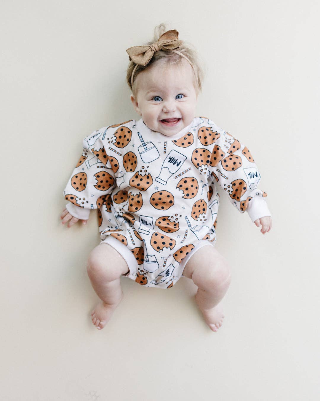 Bubble Romper | Milk & Cookies: 3-6M