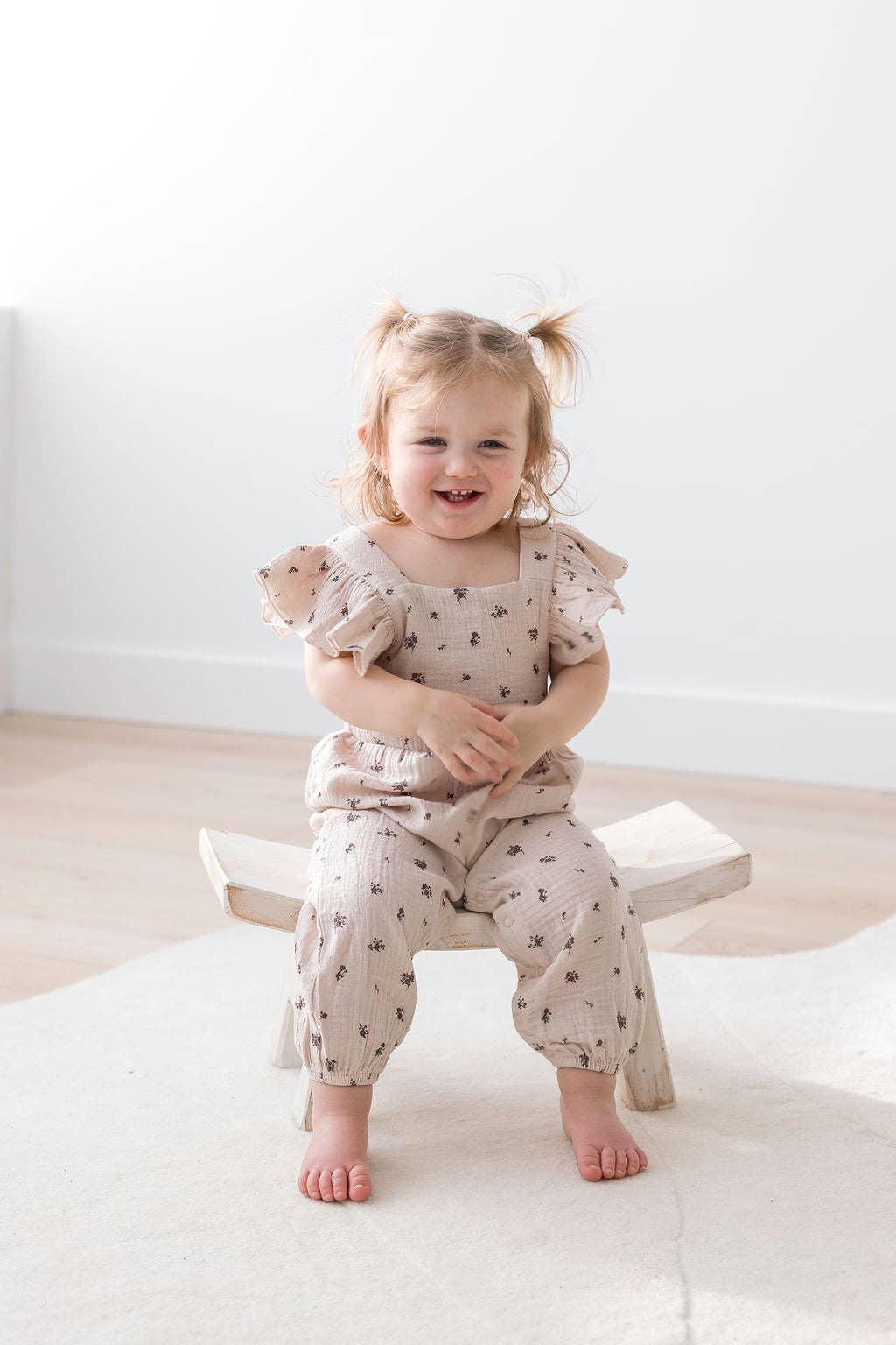 Flutter Jumpsuit | Floral: 0/6M
