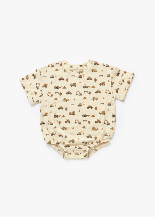 Short Sleeve Bubble Romper | Construction: 6/12M