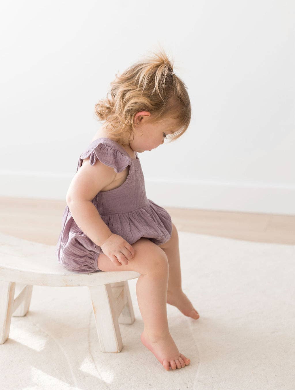 Flutter Bubble Romper | Lilac: 0/6M