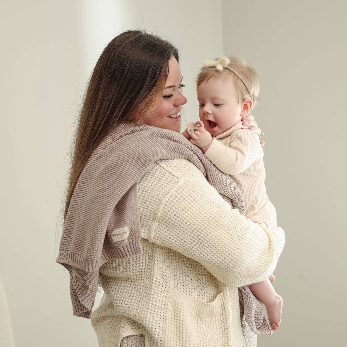 100% Organic Luxury Cotton Swaddle Receiving Baby Blanket: Oatmeal