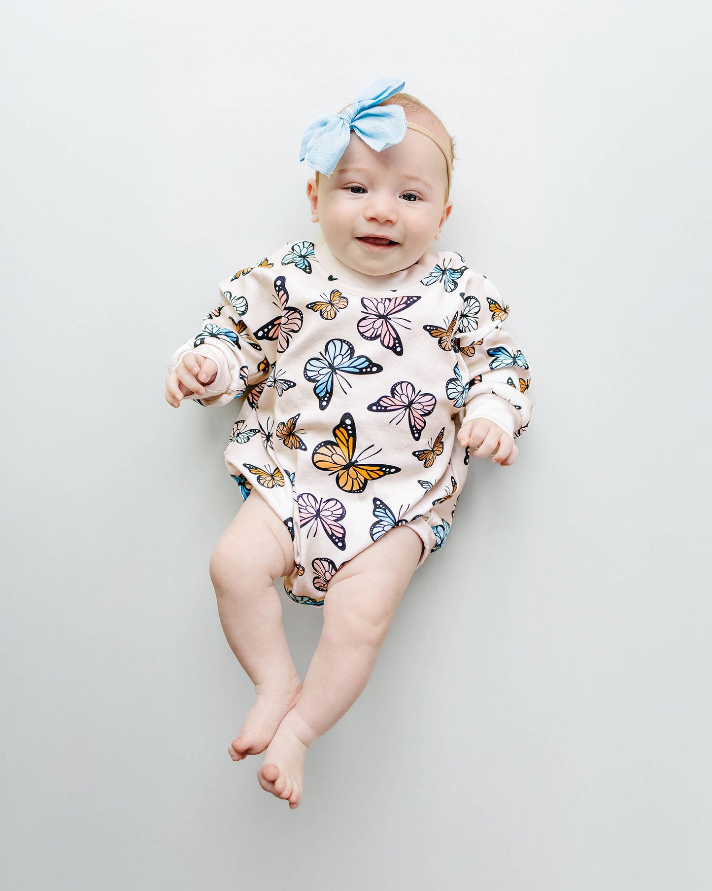 Bubble Romper | Butterflies: 0-3M