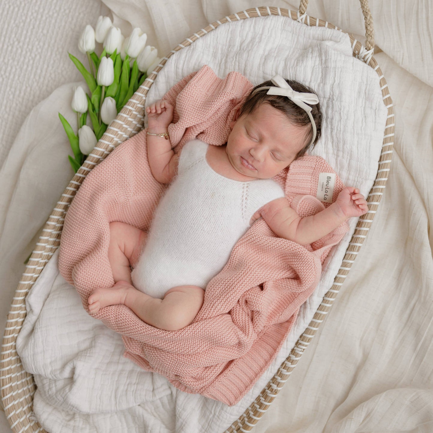 100% Organic Luxury Cotton Swaddle Receiving Baby Blanket: Oatmeal