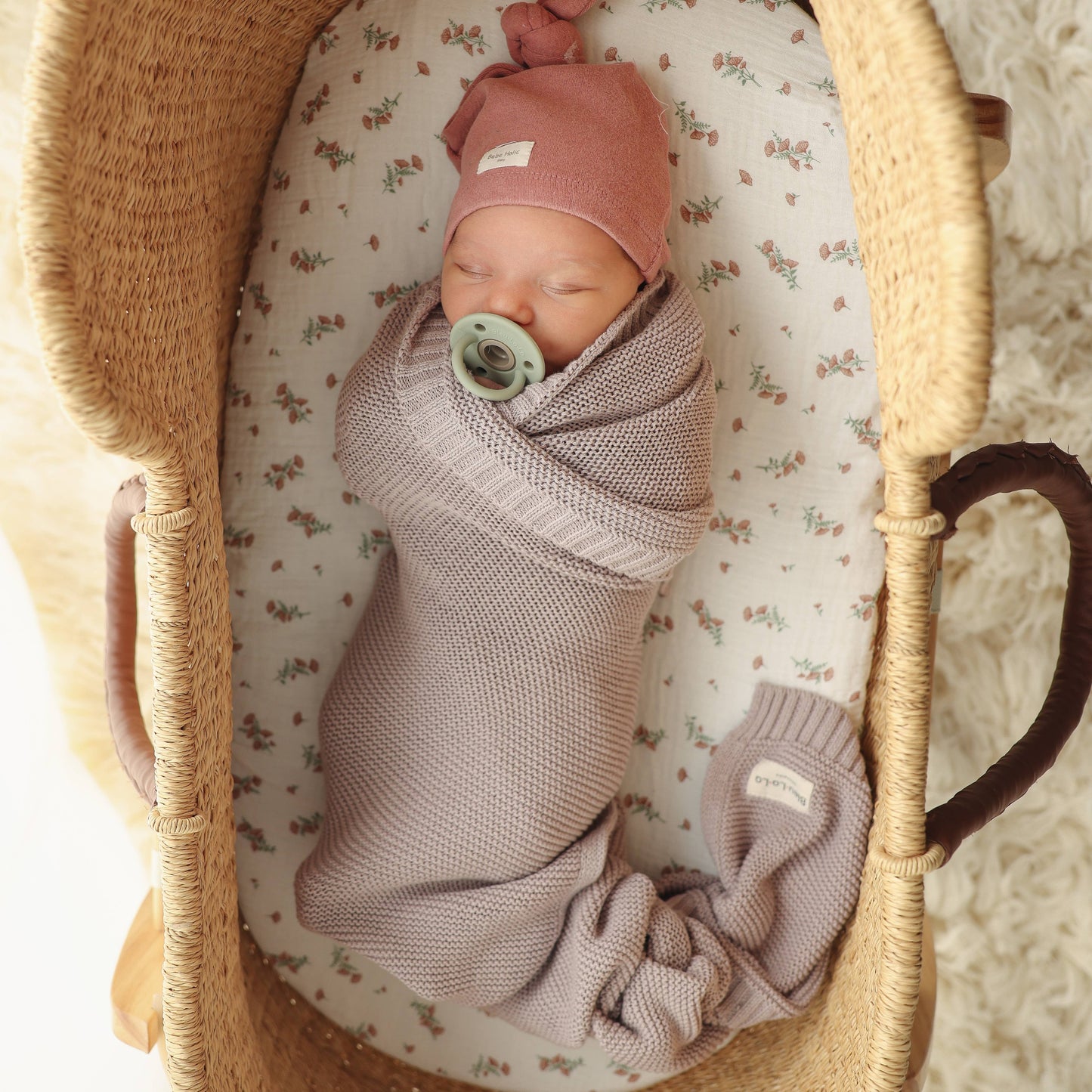 100% Organic Luxury Cotton Swaddle Receiving Baby Blanket: Oatmeal
