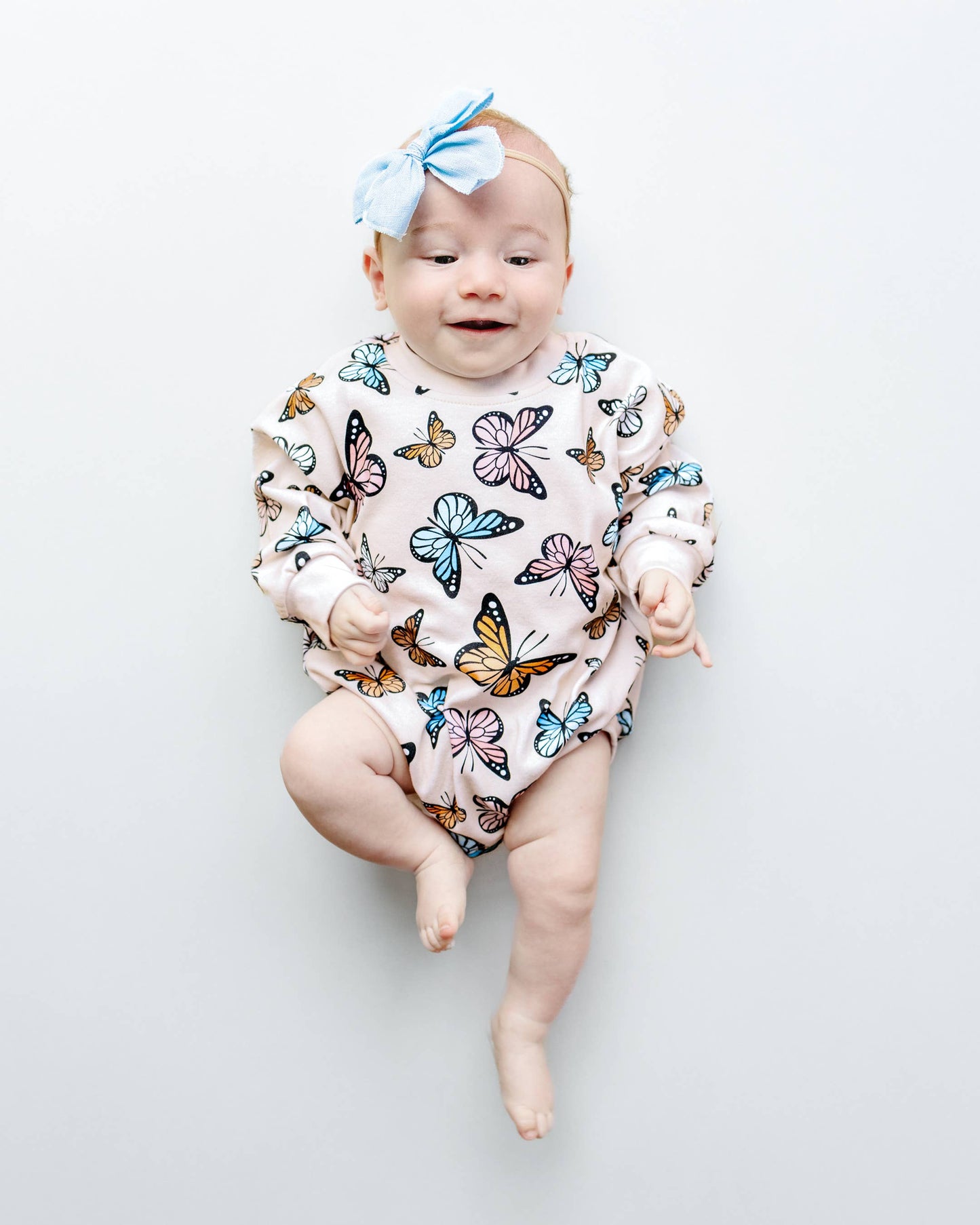 Bubble Romper | Butterflies: 3-6M