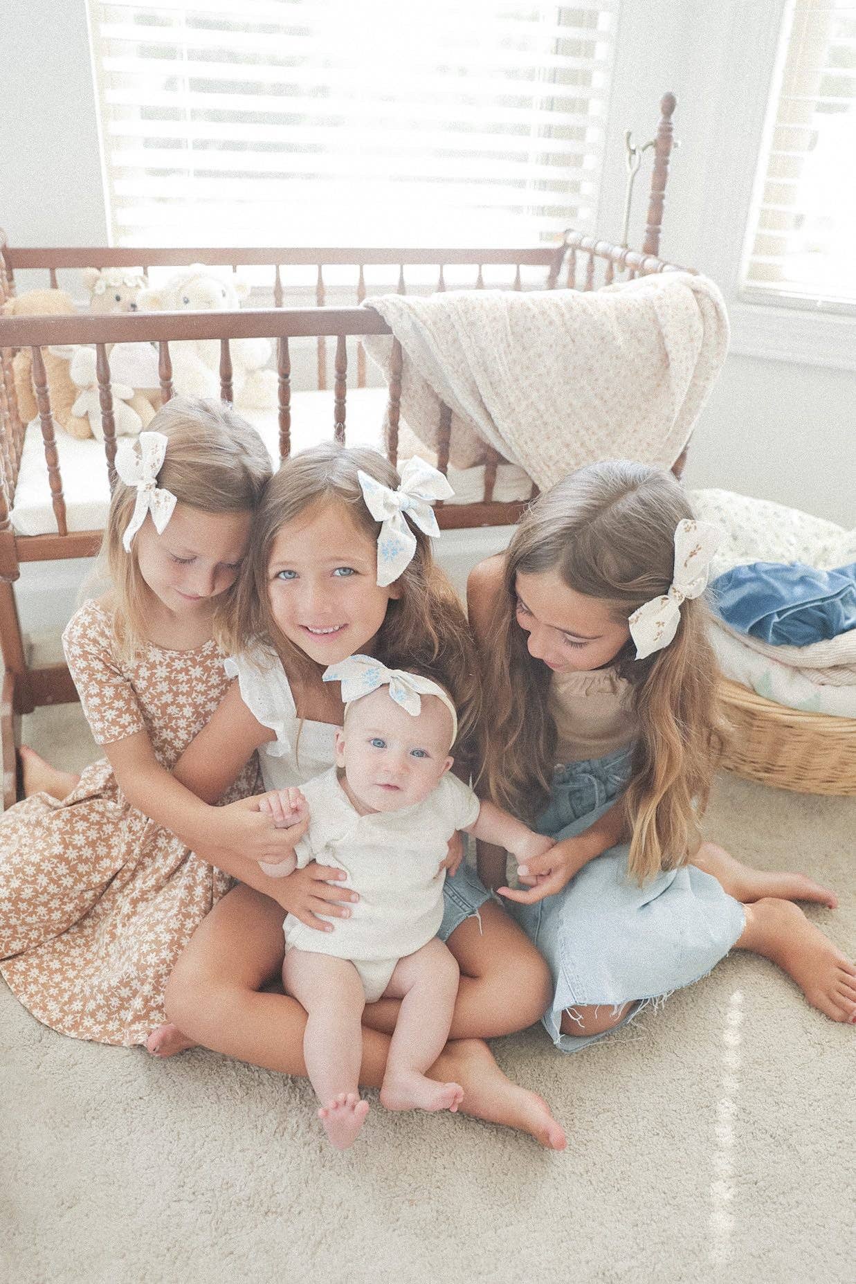 Bluebell Pinwheel Bow Clip: Bow Clip