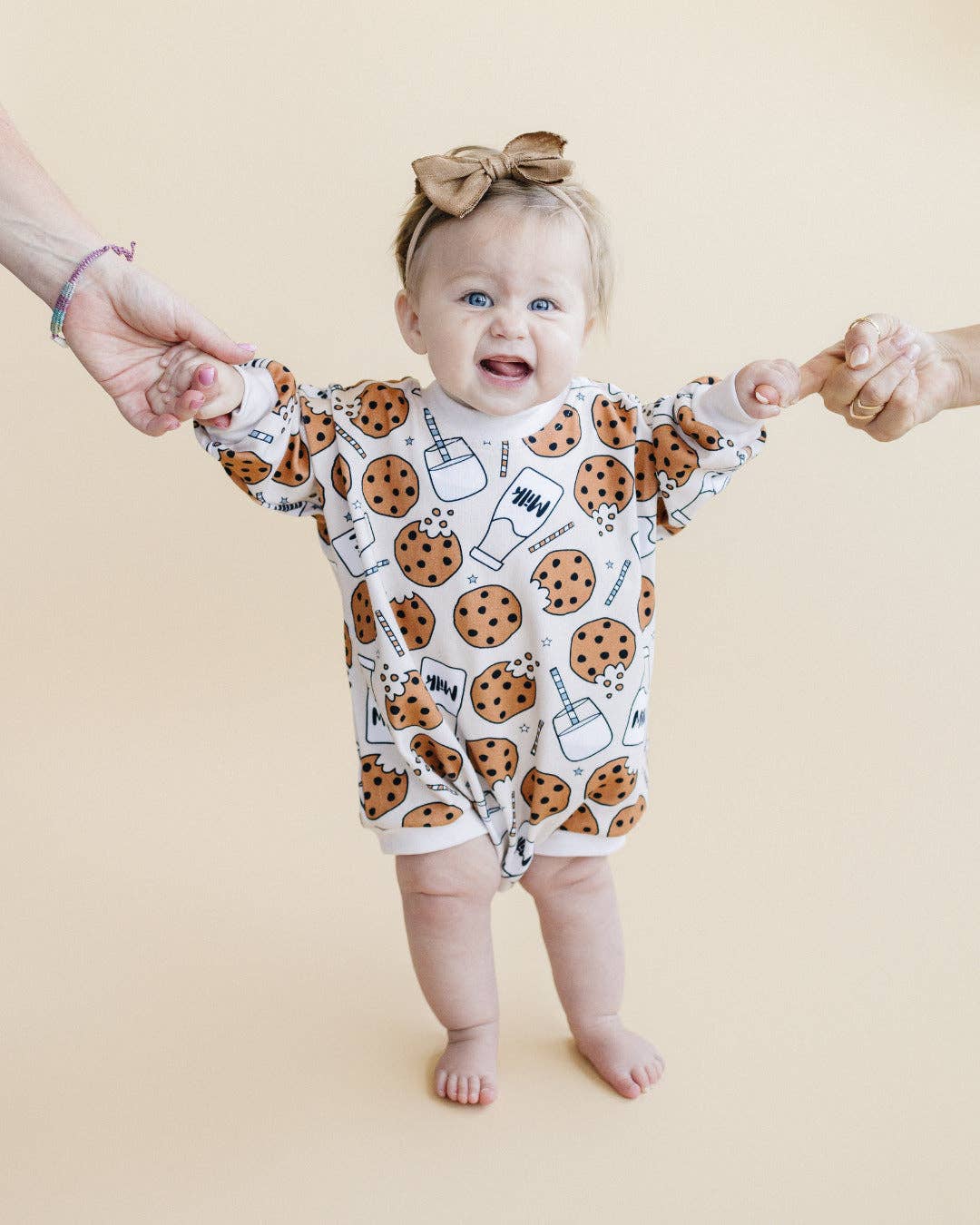 Bubble Romper | Milk & Cookies: 3-6M