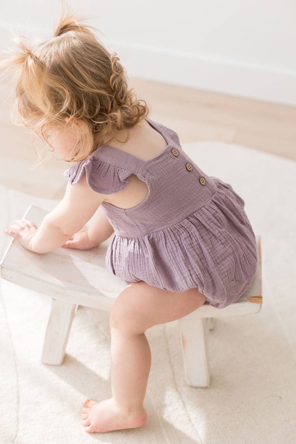 Flutter Bubble Romper | Lilac: 0/6M
