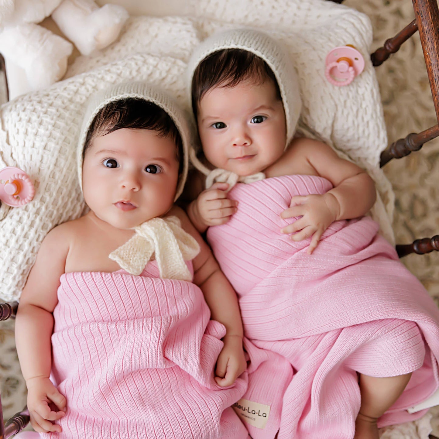 NEW! 100% Luxury Organic Cotton Ribbed Baby Swaddle Blanket: Oatmeal