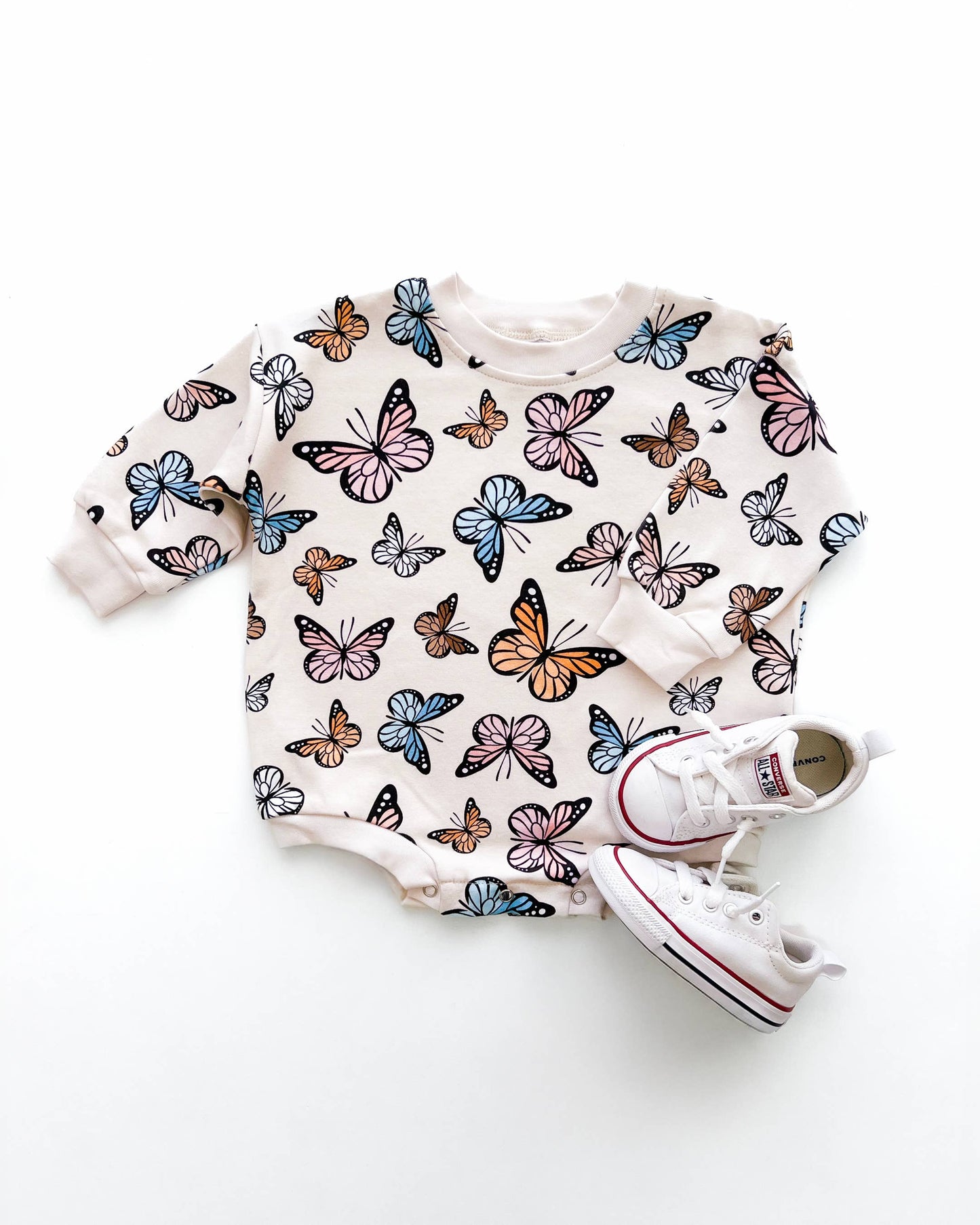 Bubble Romper | Butterflies: 3-6M