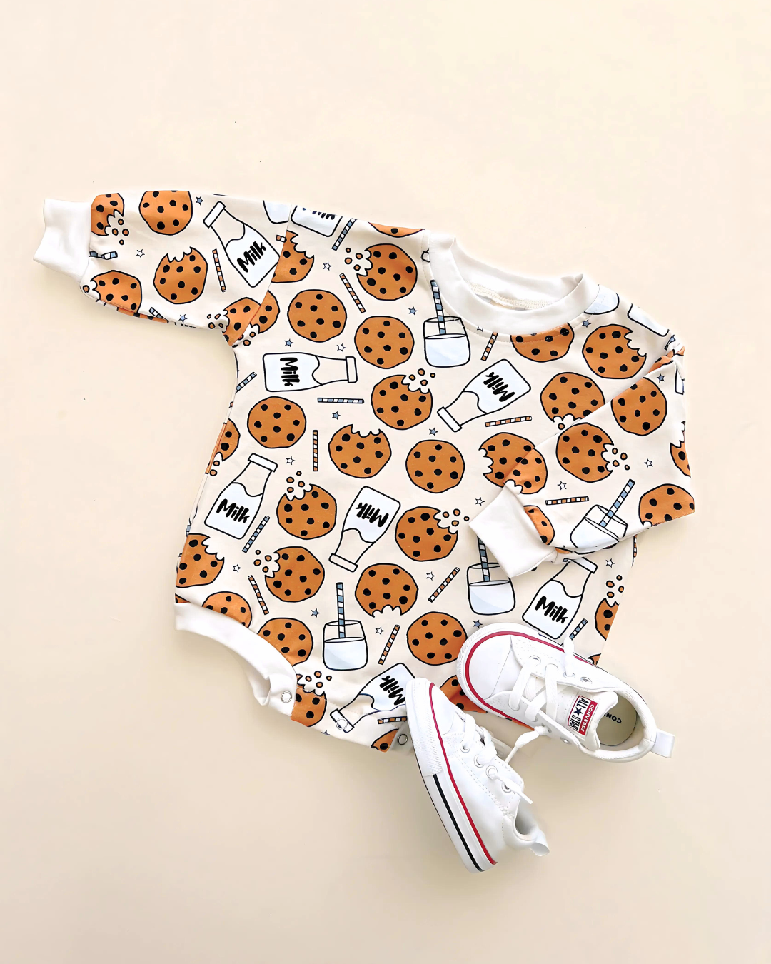 Bubble Romper | Milk & Cookies: 6-12M