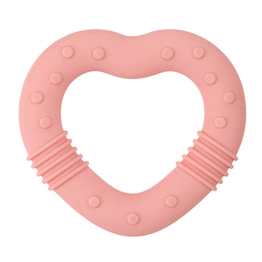 Teether - Pink Heart: Silicone / 3.5" Dia