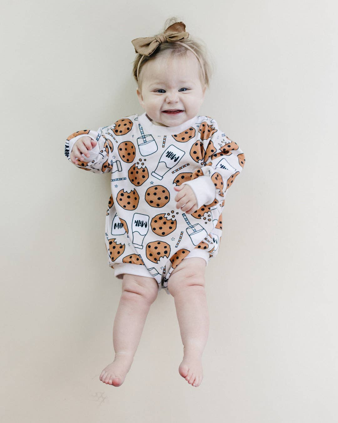 Bubble Romper | Milk & Cookies: 3-6M