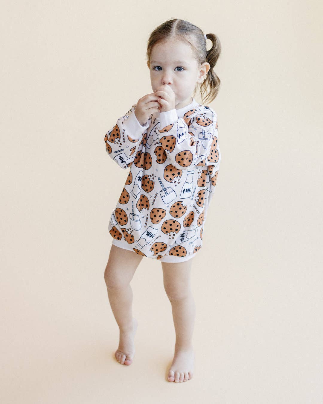 Bubble Romper | Milk & Cookies: 6-12M