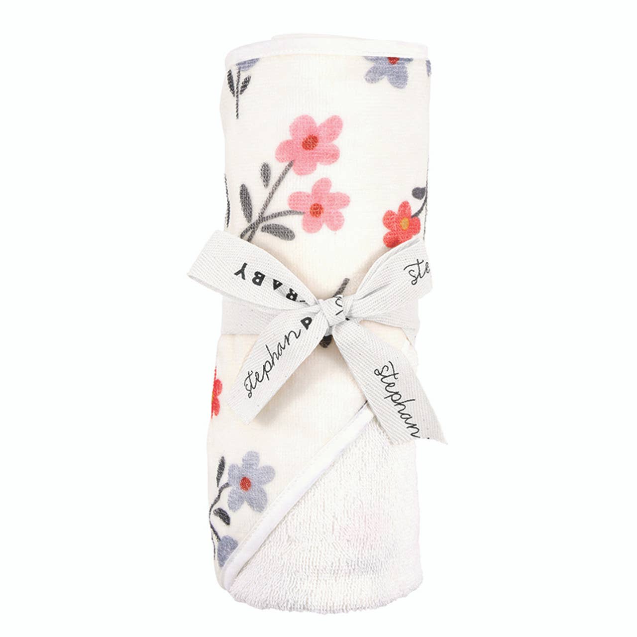 Hooded Towel - Floral: 100% Cotton / 33" Square