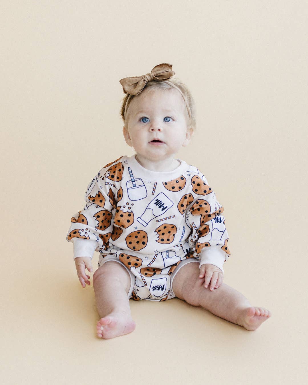 Bubble Romper | Milk & Cookies: 6-12M