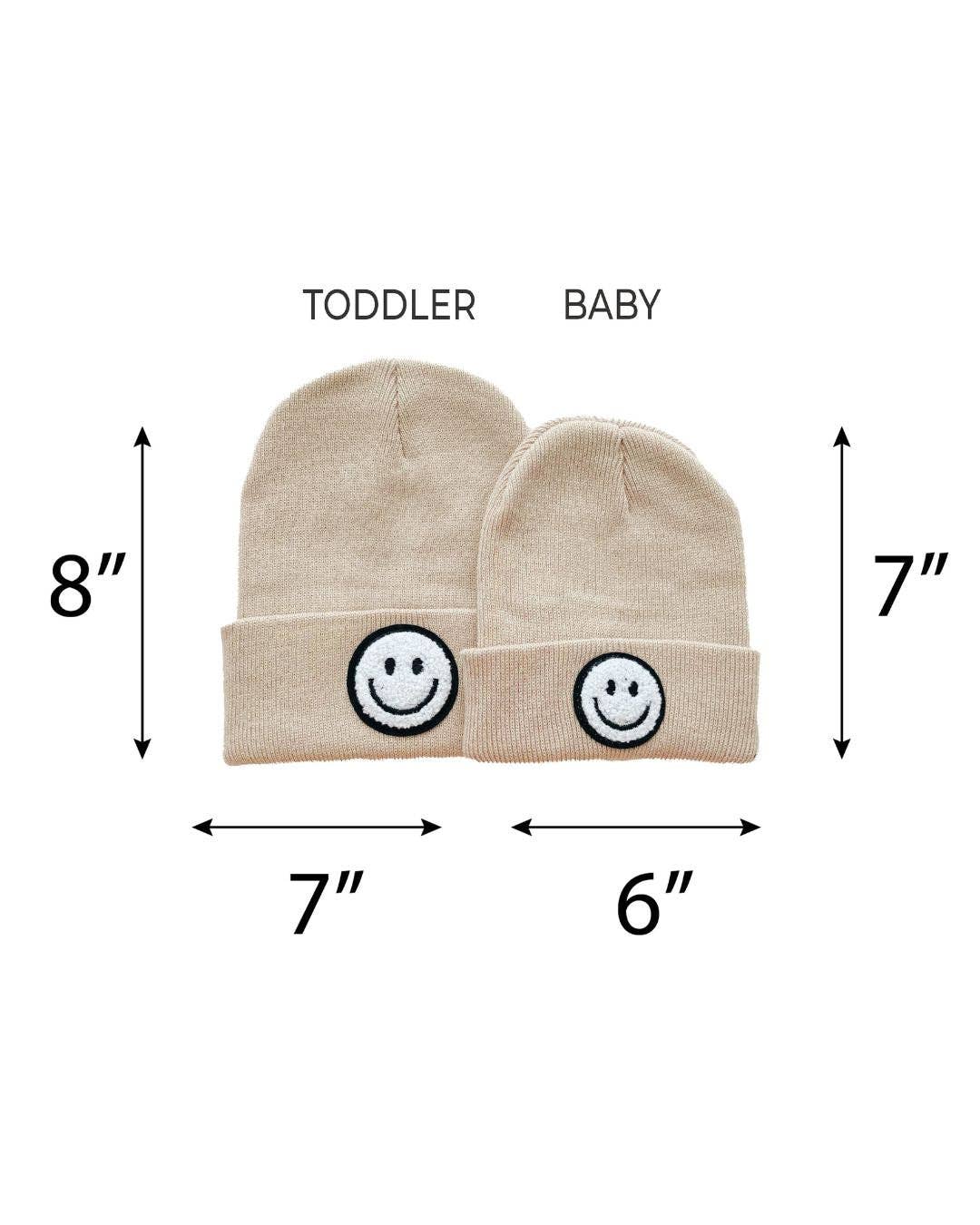 Smiley Baby & Kids Beanie | Beige: Baby