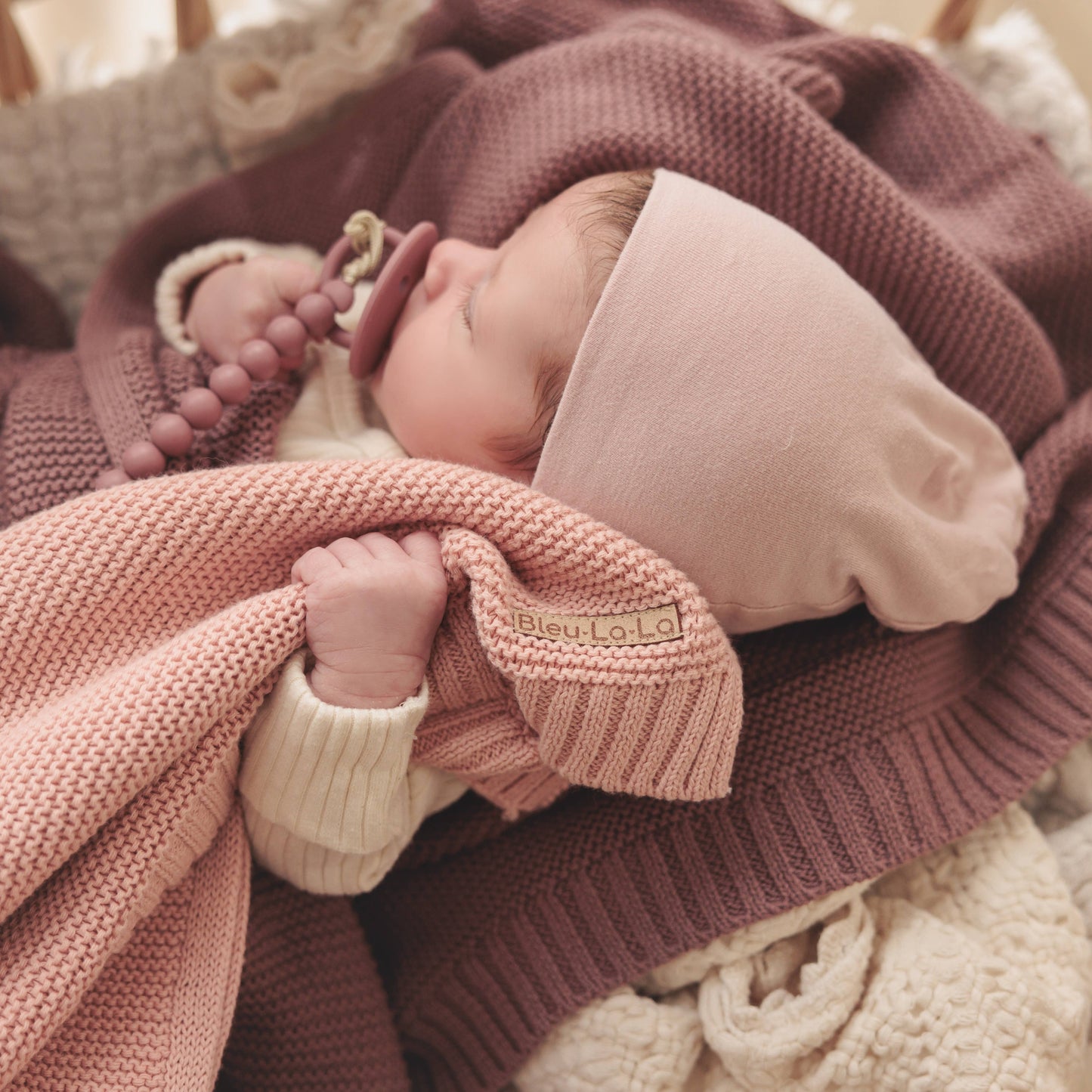 100% Organic Luxury Cotton Swaddle Receiving Baby Blanket: Oatmeal
