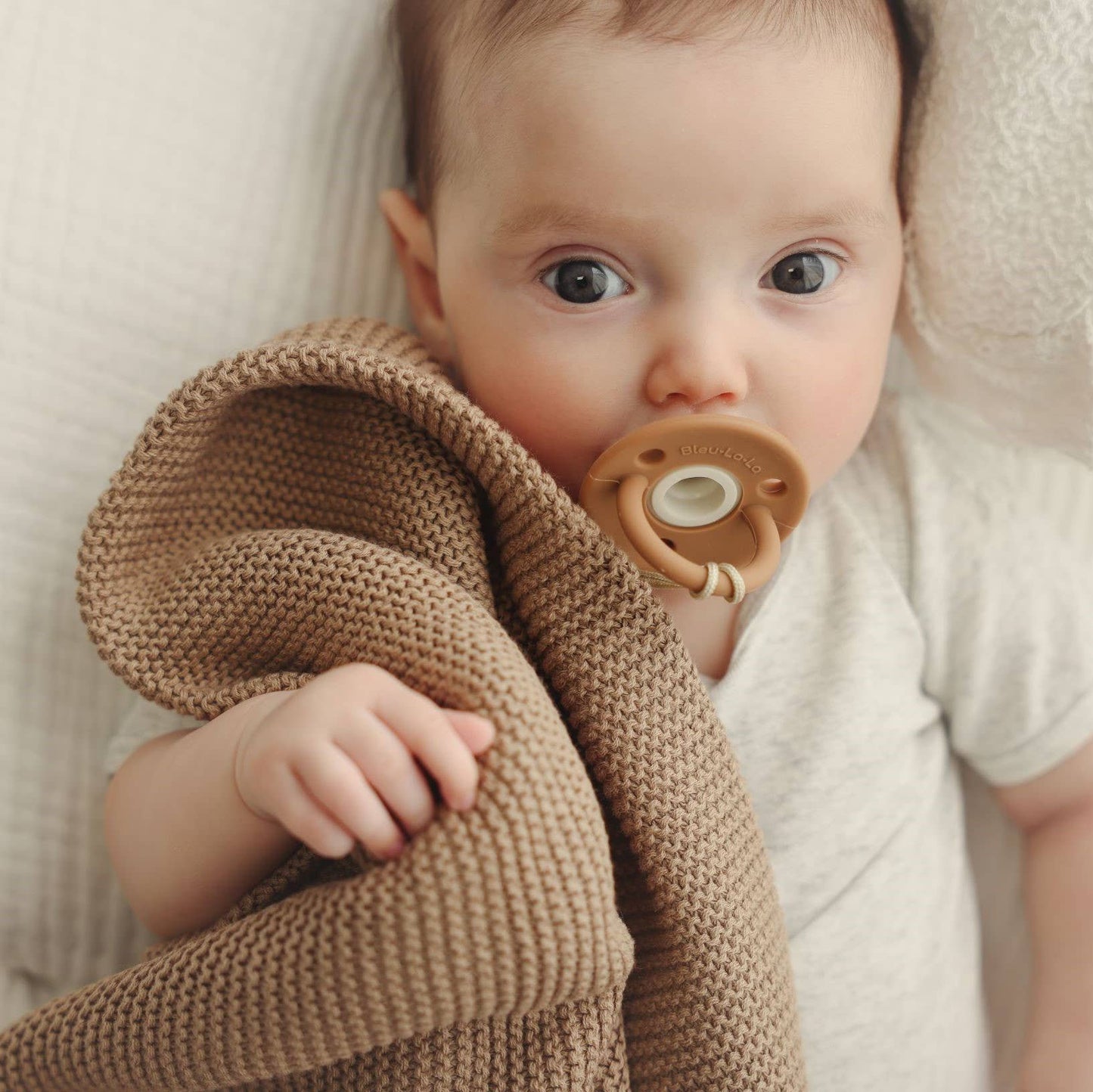 100% Organic Luxury Cotton Swaddle Receiving Baby Blanket: Oatmeal