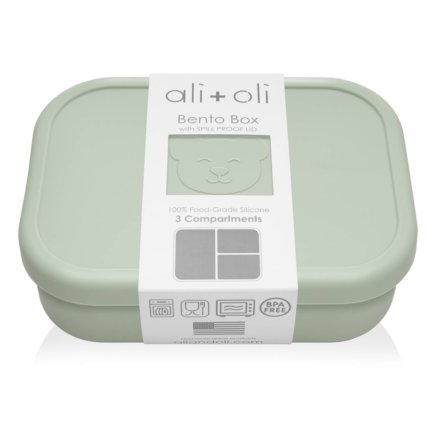 Leakproof Silicone Bento Box (Sage) Back to School