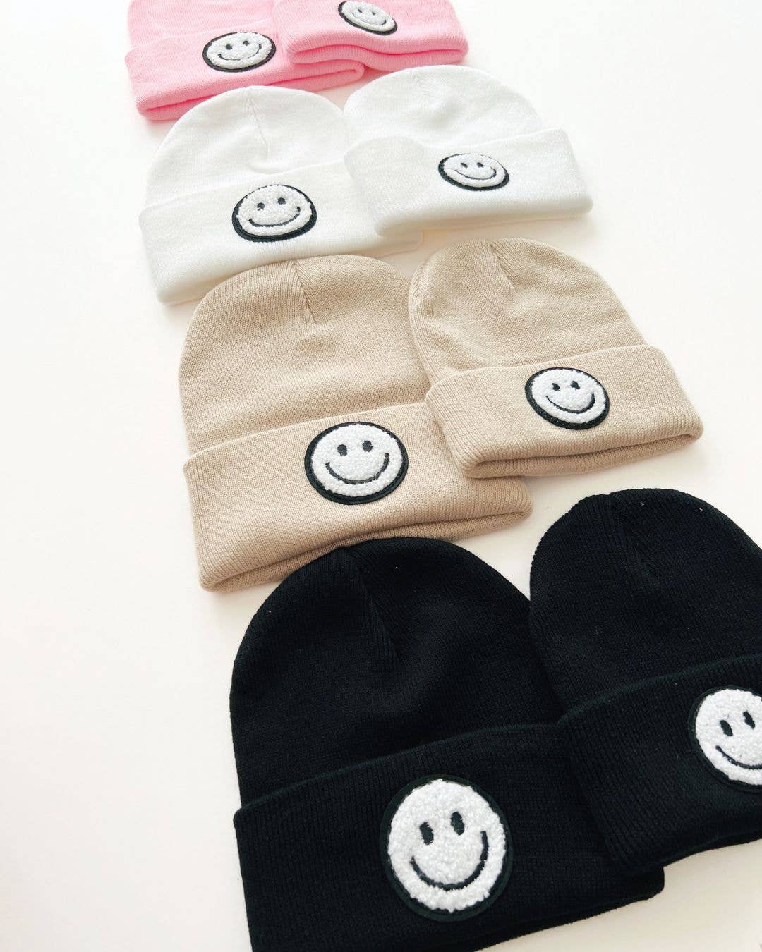 Smiley Baby & Kids' Beanie | White: Toddler