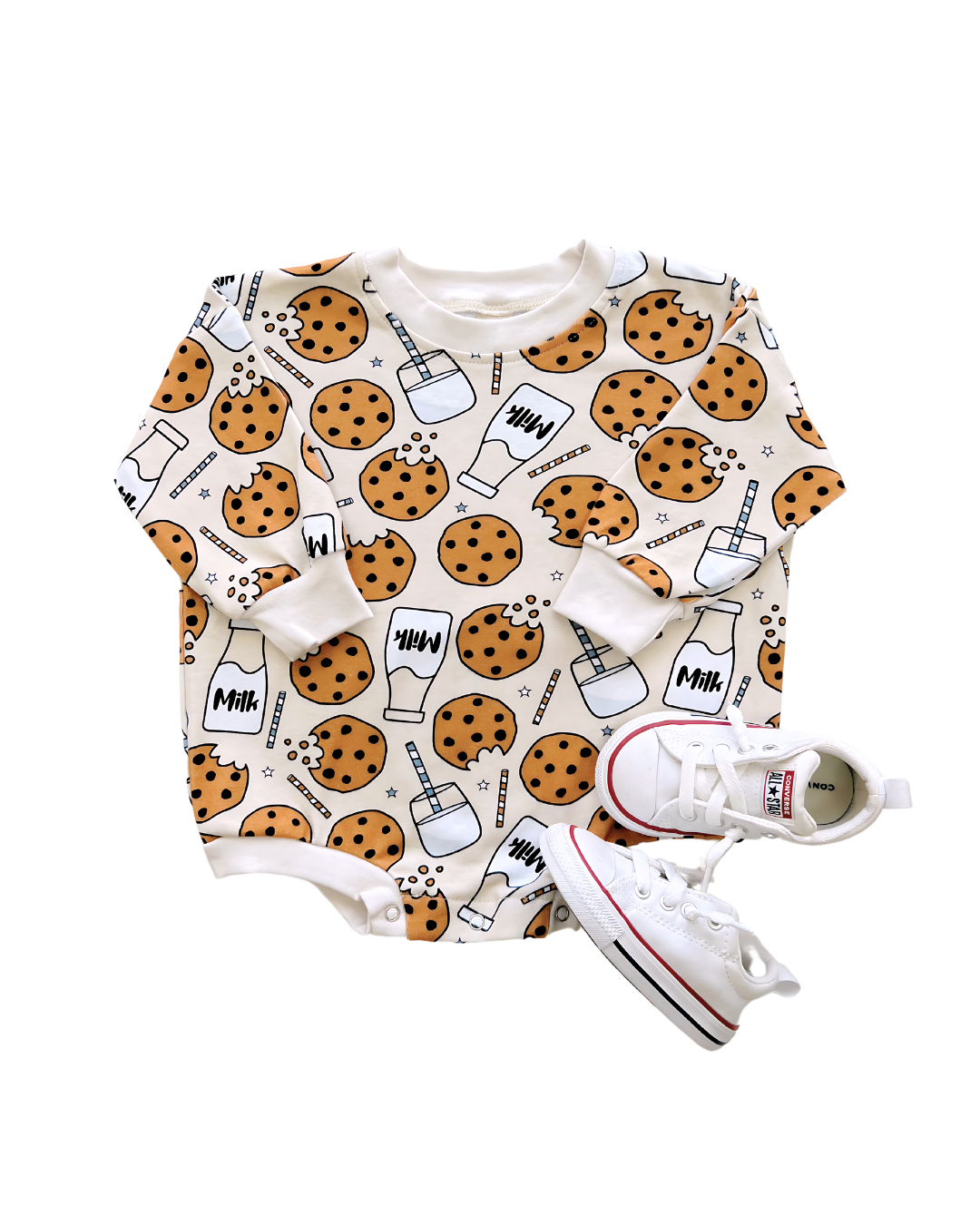 Bubble Romper | Milk & Cookies: 0-3M