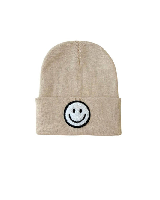 Smiley Baby & Kids Beanie | Beige: Baby