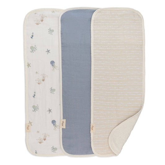 Cove 3-pc. Baby Burp Cloth Set (Ocean)