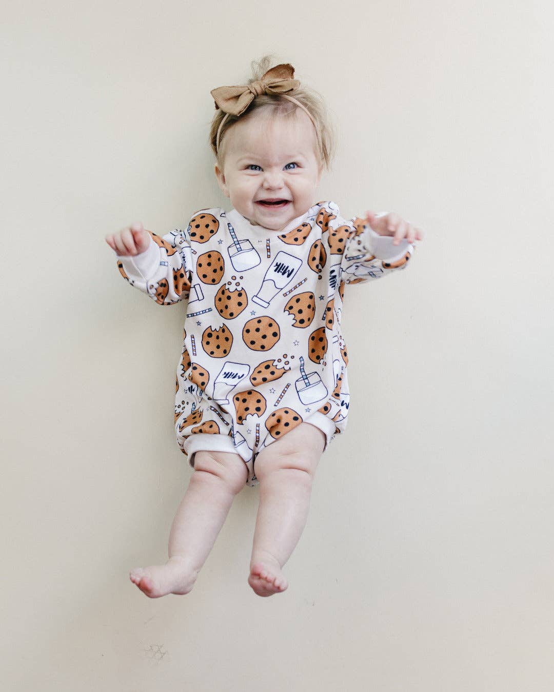 Bubble Romper | Milk & Cookies: 0-3M
