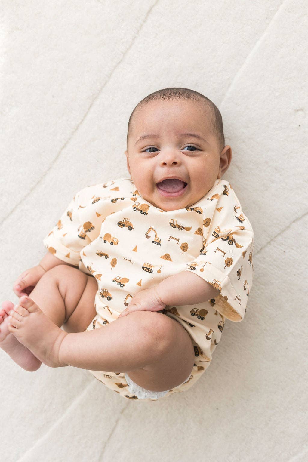 Short Sleeve Bubble Romper | Construction: 0/6M