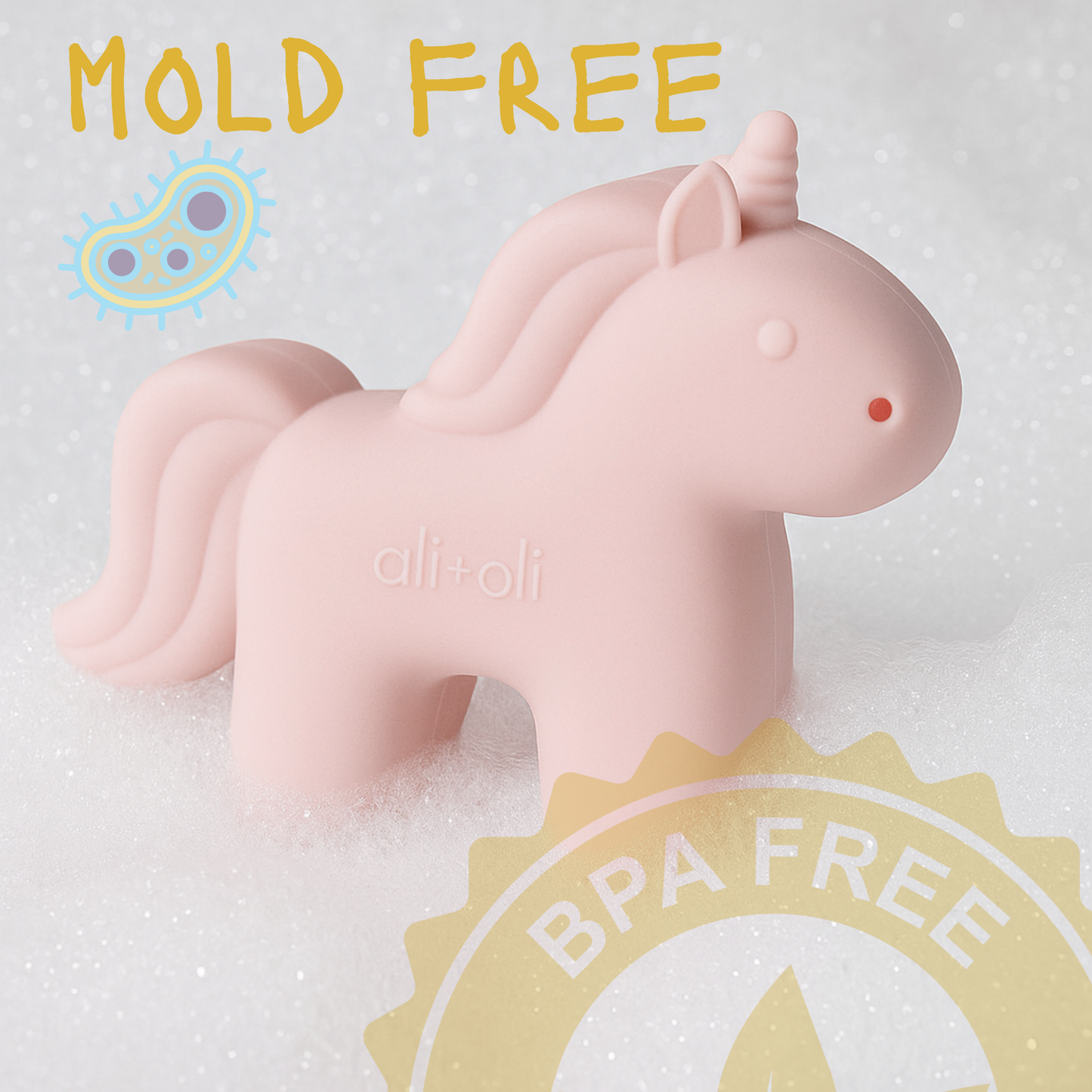 Squirt Water Bath Toy Set (Unicorn Theme) Mold Free
