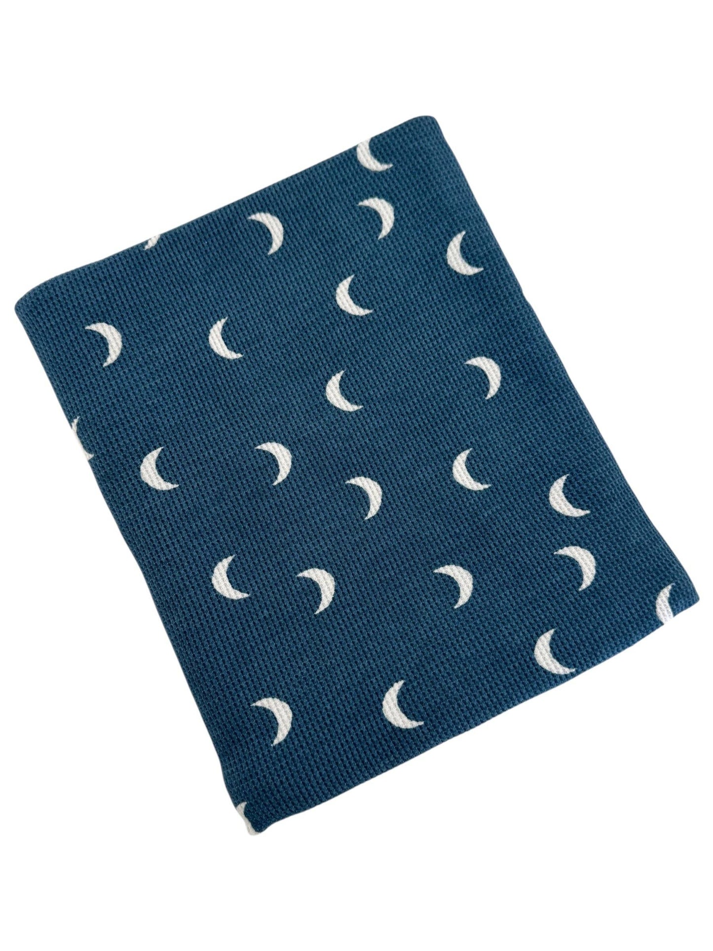 Organic Cotton Waffle Swaddle Blanket, Midnight Moon