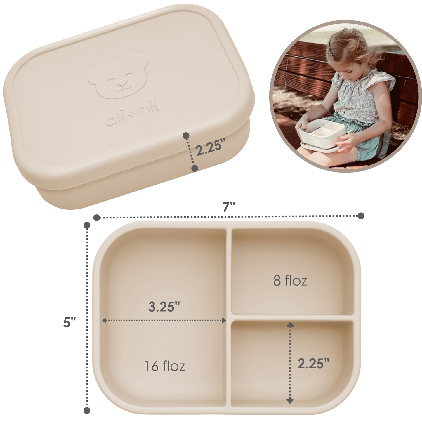 Leakproof Silicone Bento Box (Coco) Back to School