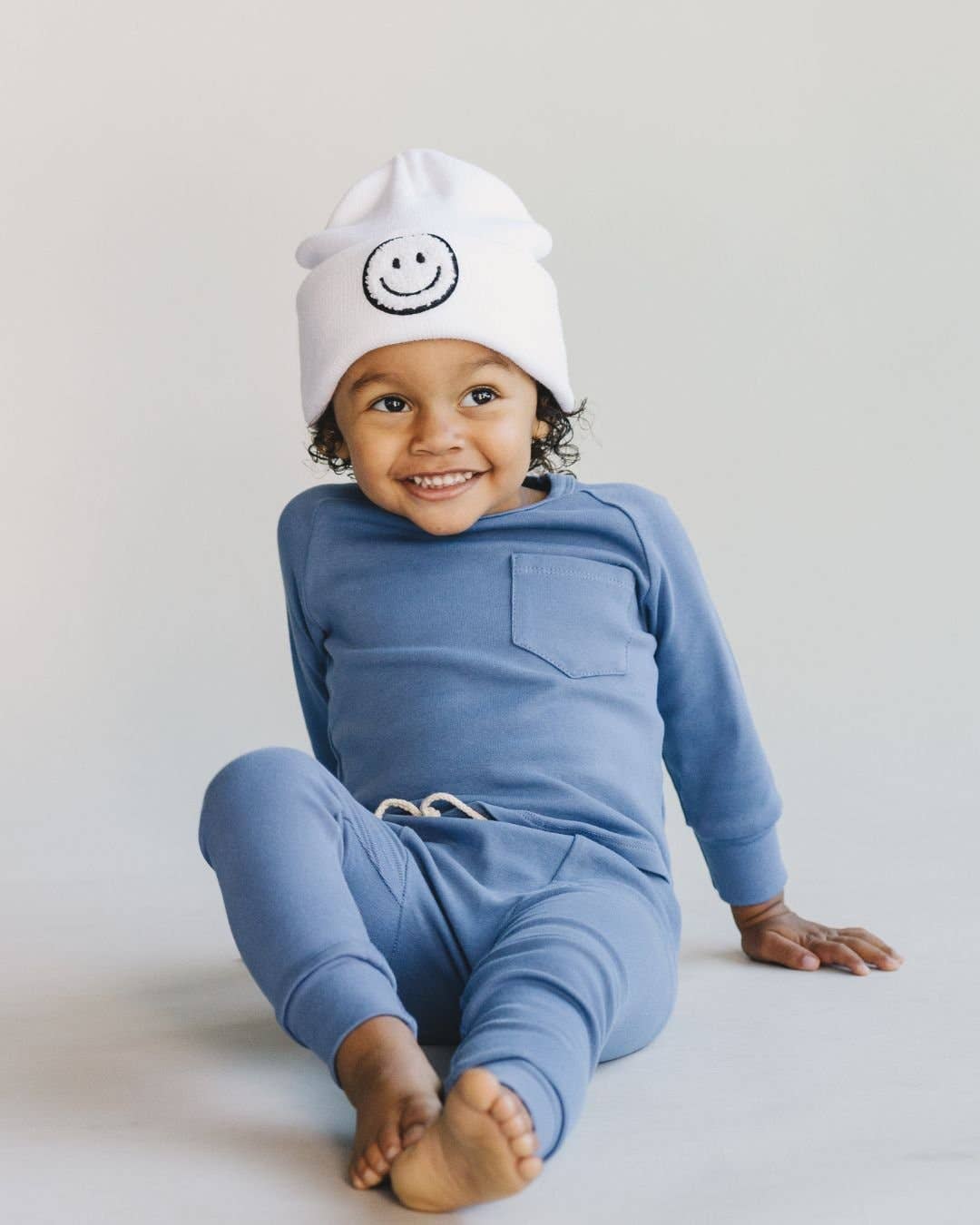 Smiley Baby & Kids' Beanie | White: Baby