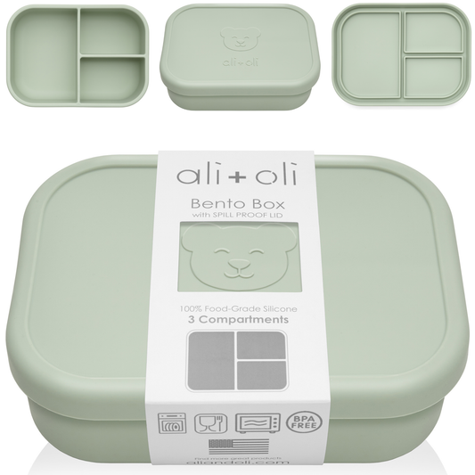 Leakproof Silicone Bento Box (Sage) Back to School