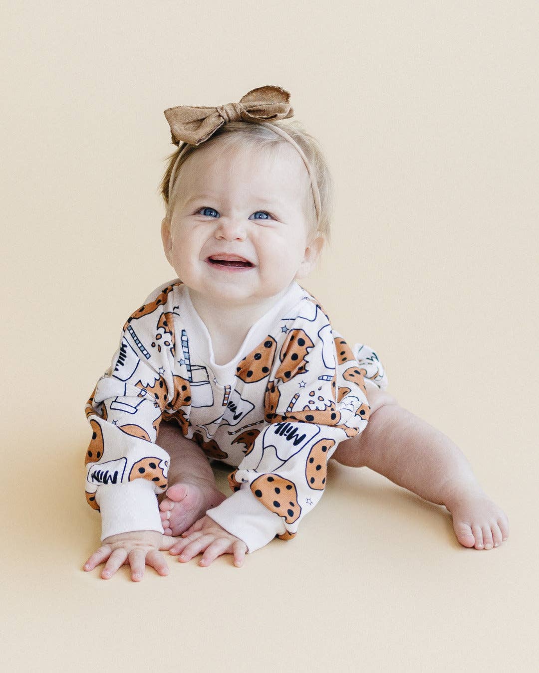 Bubble Romper | Milk & Cookies: 0-3M