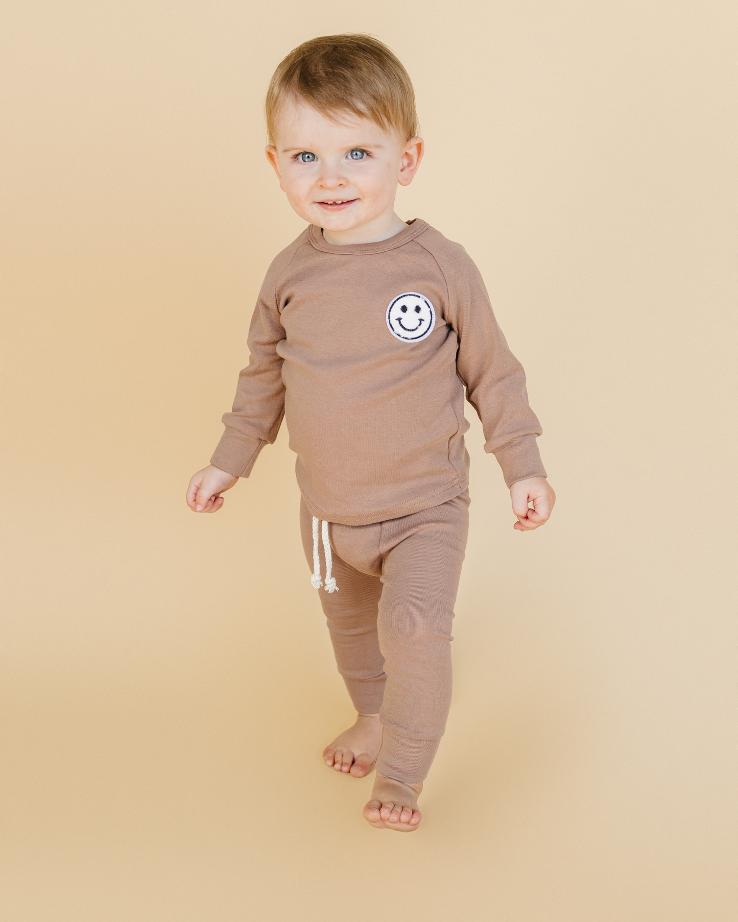 Lounge Set | Smiley Mocha: 12-18M