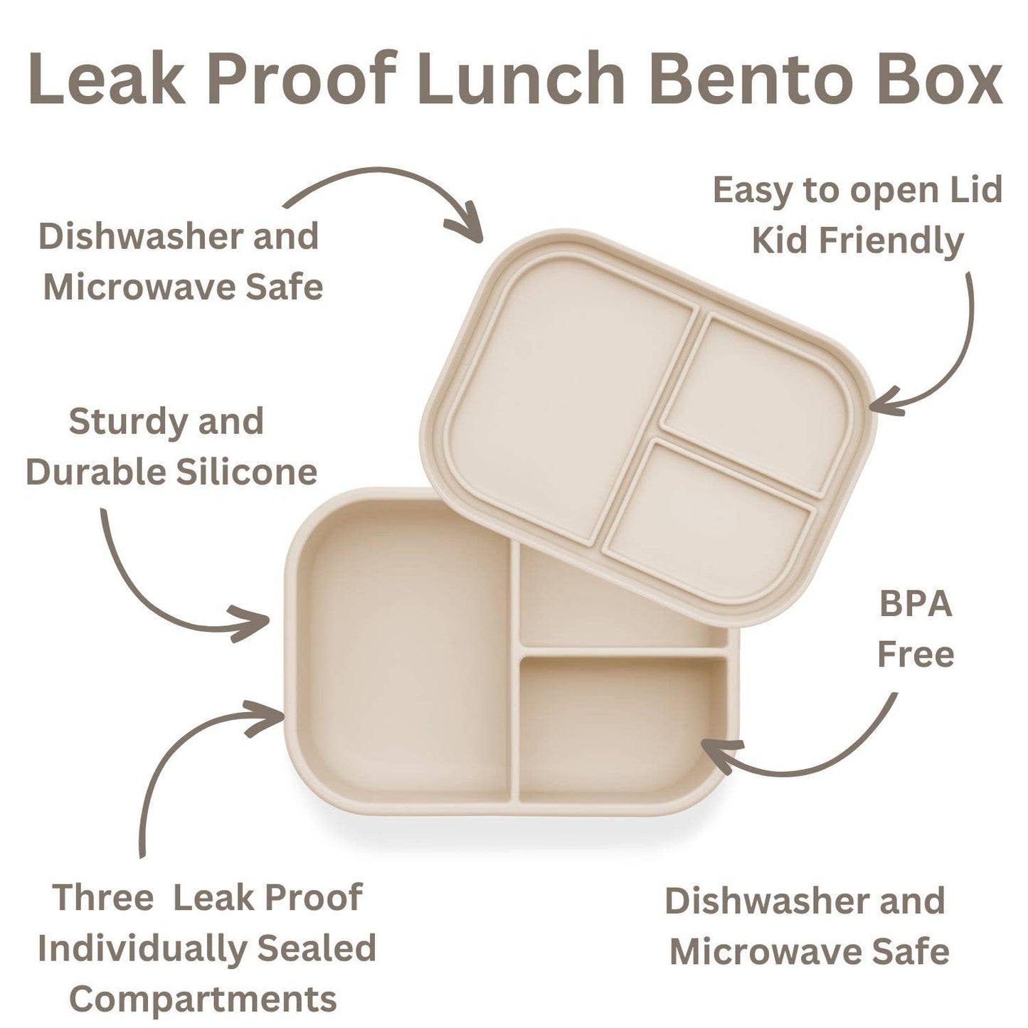 Leakproof Silicone Bento Box (Coco) Back to School