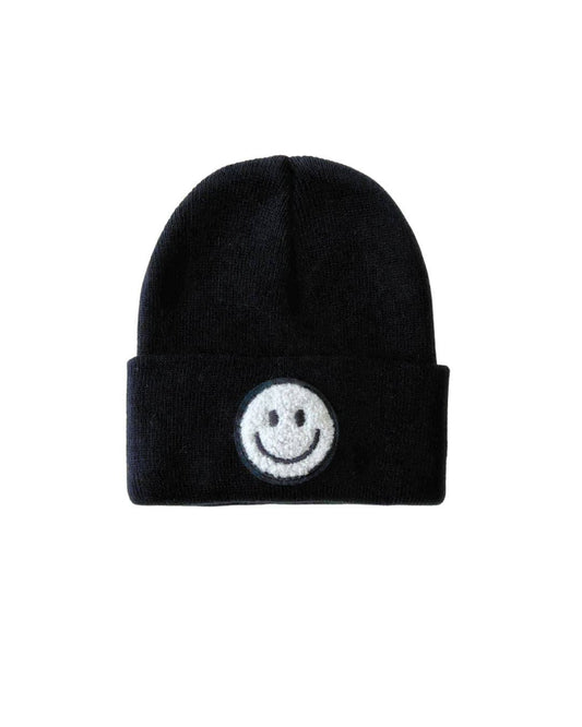 Smiley Baby & Kids Beanie | Black: Baby