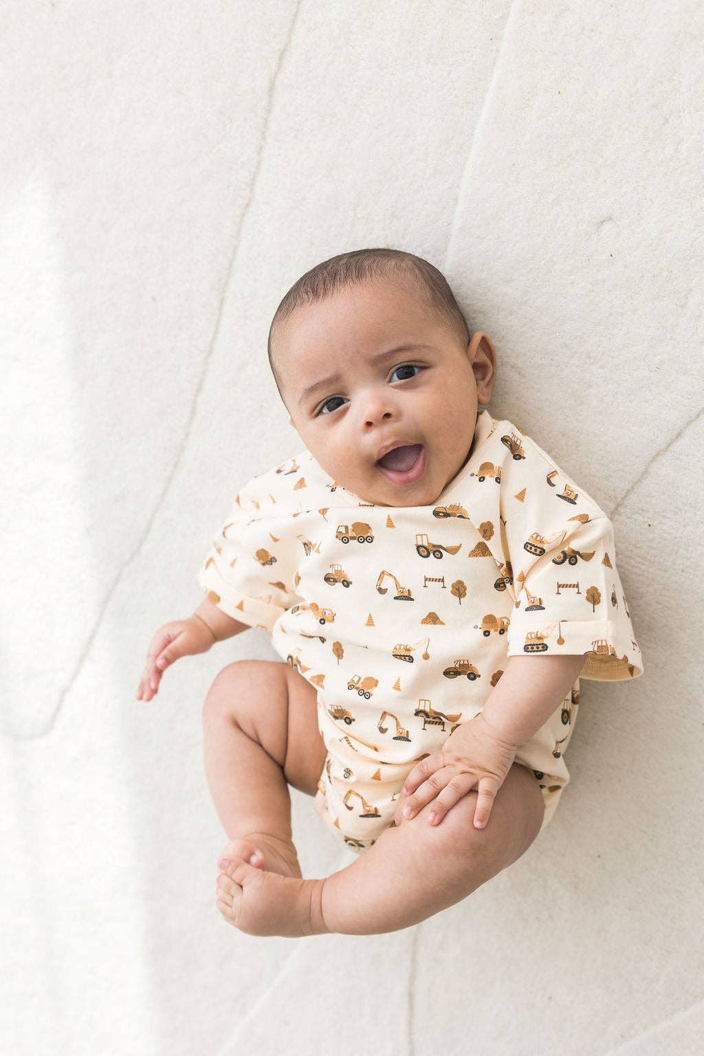 Short Sleeve Bubble Romper | Construction: 0/6M