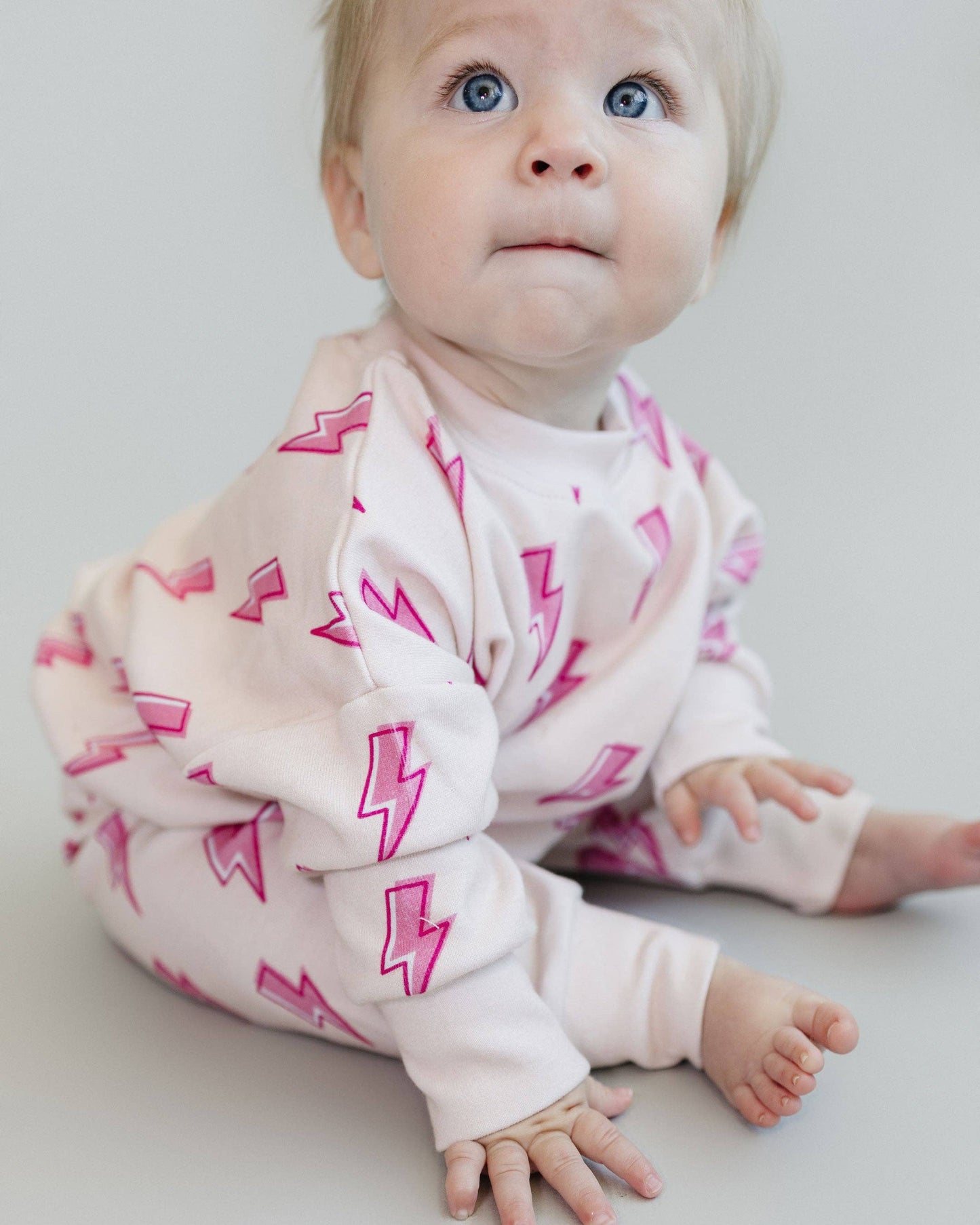 Jogger Set | Pink Bolts: 12-18M