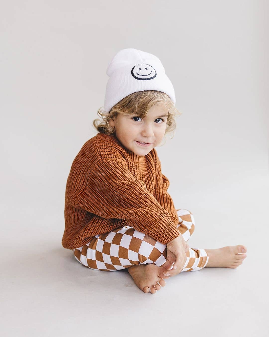 Smiley Baby & Kids' Beanie | White: Baby