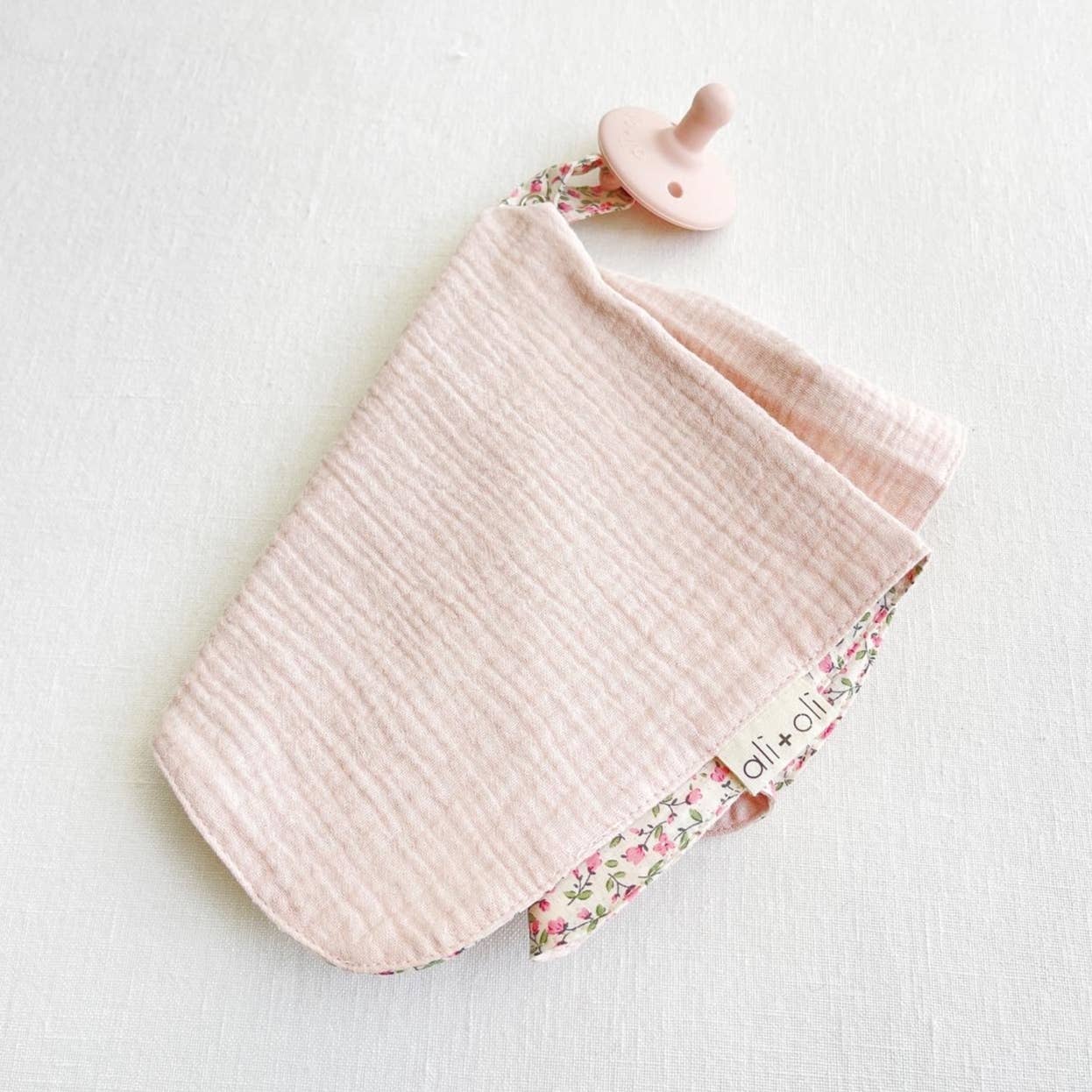 Pacifier Blanket Holder (Pink/Flowers)