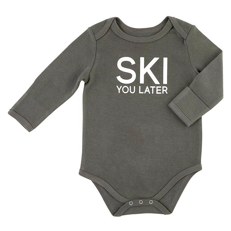 Winter Wonderland LS Snapshirt-Ski You Later 6-12 mo