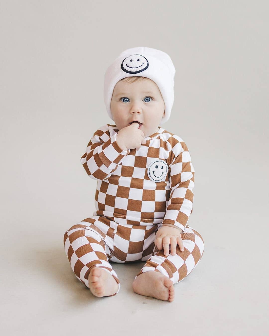 Smiley Baby & Kids' Beanie | White: Toddler