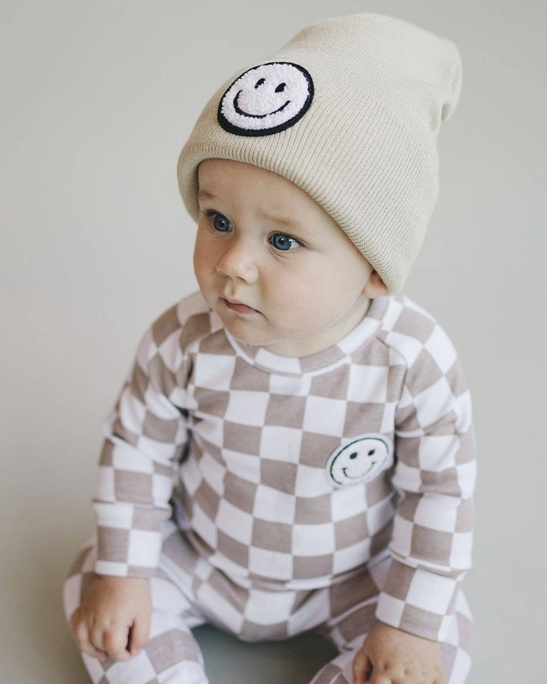 Smiley Baby Kids Beanie | Beige: Toddler