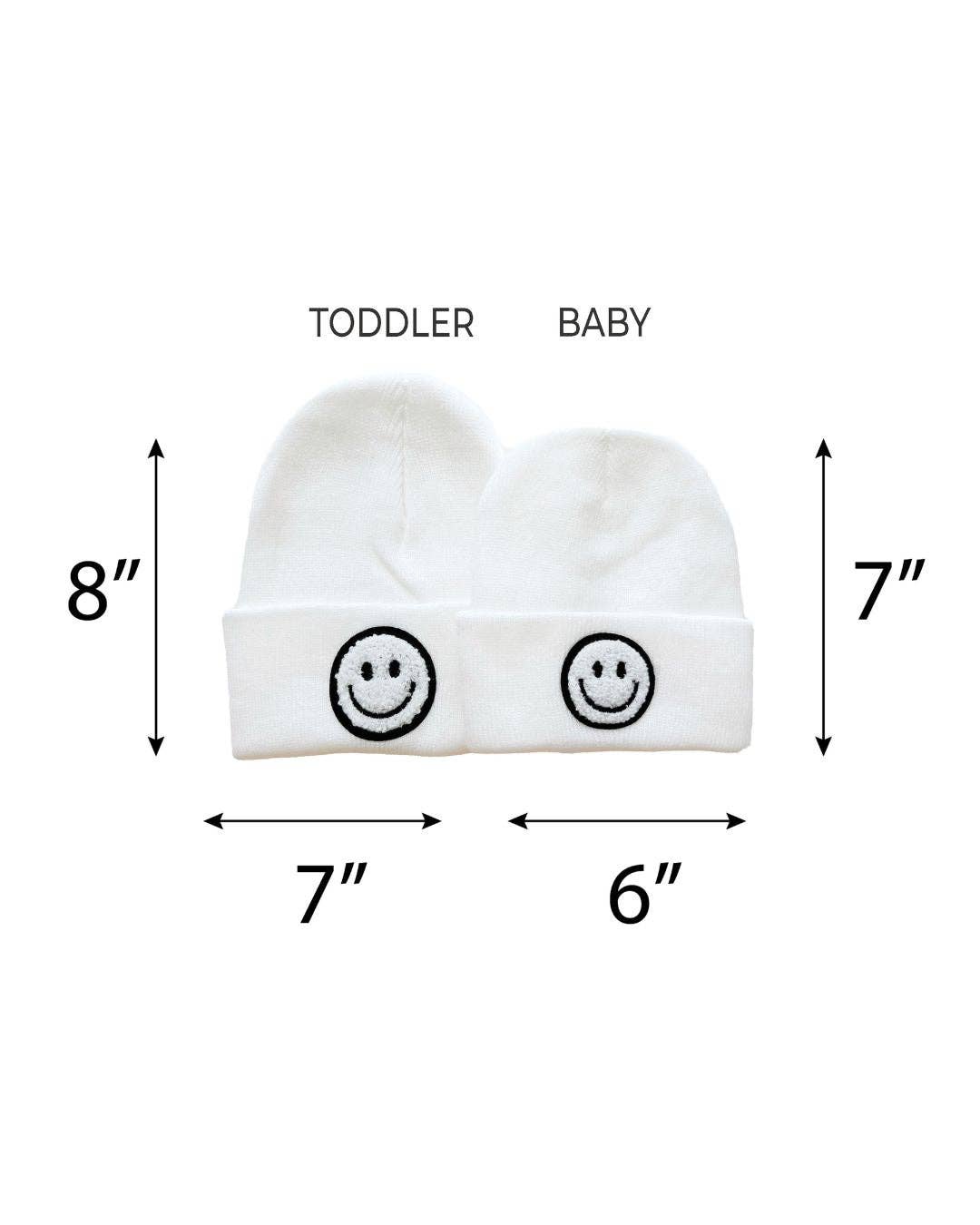 Smiley Baby & Kids' Beanie | White: Toddler
