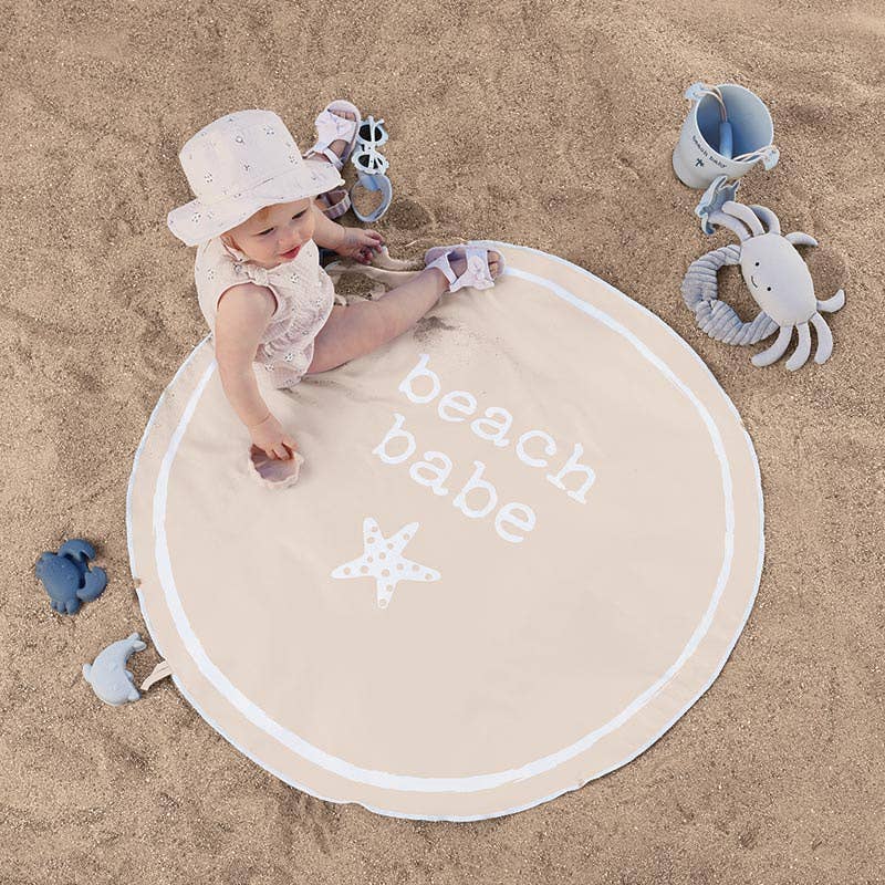 Quick Dry Round Baby & Toddler Towel - Beach Babe